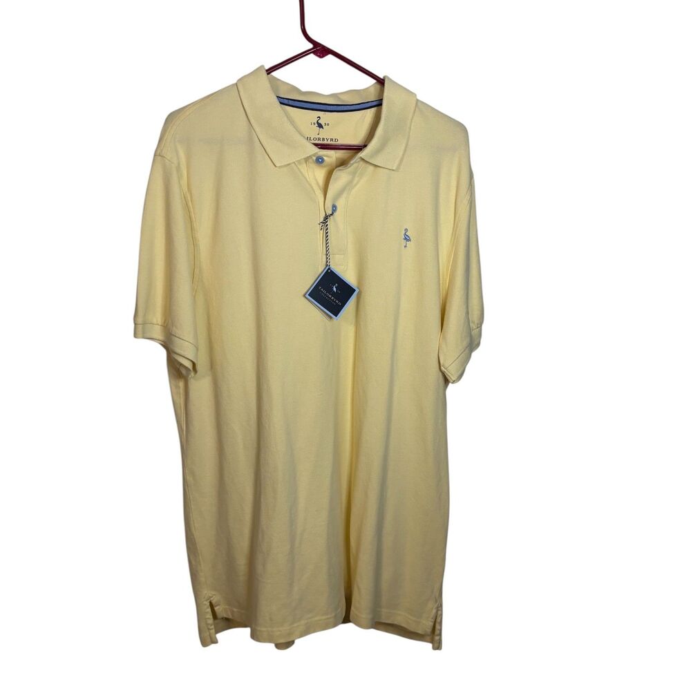TailorByrd Collection Polo Shirt Men’s XL Light Yellow 97% Cotton NWT